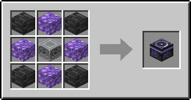 Crafting grid: top row Deepslate Tiles · Block of Amethyst · Deepslate Tiles; middle row Block of Amethyst · Lodestone · Block of Amethyst; bottom row Deepslate Tiles · Block of Amethyst · Deepslate Tiles