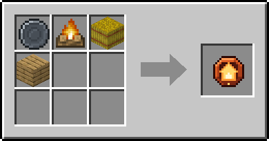 Crafting Barnwarmth: a Blank Rune and Campfire, Hay Bale and Oak Planks