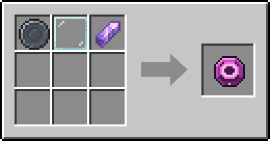 Crafting Barrier: a Blank Rune and Glass and Amethyst Shard