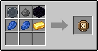 Crafting Blastward: a Blank Rune and Gunpowder and Obsidian, plus 2 Lapis Lazuli and a Gold Ingot