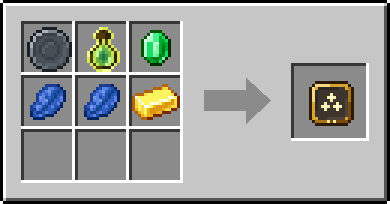Crafting Bountiful: a Blank Rune and Bottle o' Enchanting and Emerald, plus 2 Lapis Lazuli and a Gold Ingot
