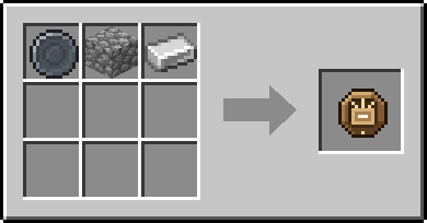 Crafting Brace: a Blank Rune and Cobblestone and Iron Ingot