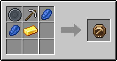 Crafting Break: a Blank Rune and Iron Pickaxe, plus 2 Lapis Lazuli and a Gold Ingot