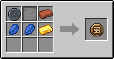 Crafting Brickwork: a Blank Rune and Stonecutter and Brick, plus 2 Lapis Lazuli and a Gold Ingot