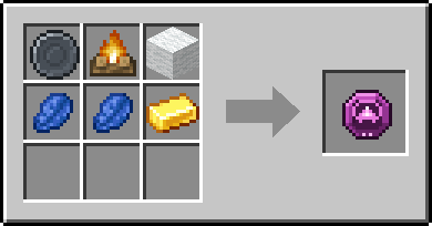 Crafting Camp Ward: a Blank Rune and Campfire and White Wool, plus 2 Lapis Lazuli and a Gold Ingot