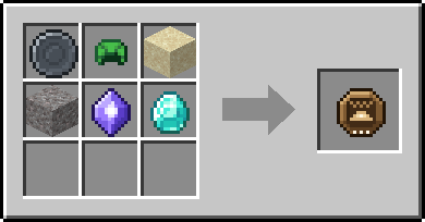 Crafting Caveward: a Blank Rune and Turtle Shell, Sand and Gravel, plus a Mana Crystal and a Diamond