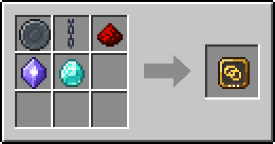 Crafting Chain: a Blank Rune and Iron Chain and Redstone Dust, plus a Mana Crystal and a Diamond