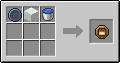Crafting Concrete Set: a Blank Rune and White Concrete Powder and Water Bucket