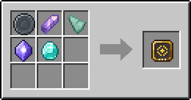 Crafting Confluence Circle: a Blank Rune and Amethyst Shard and Prismarine Shard, plus a Mana Crystal and a Diamond