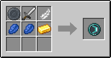Crafting Crescent: a Blank Rune and Iron Sword and Feather