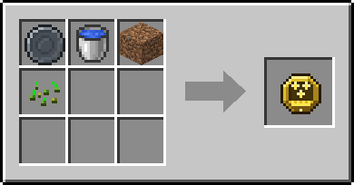 Crafting Dewfall: a Blank Rune and Water Bucket, Dirt and Wheat Seeds