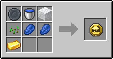 Crafting Dewkeep: a Blank Rune and Water Bucket, White Wool and Wheat Seeds, plus 2 Lapis Lazuli and a Gold Ingot