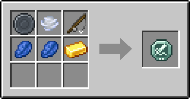 Crafting Disarm: a Blank Rune and Wind Charge and Fishing Rod, plus 2 Lapis Lazuli and a Gold Ingot