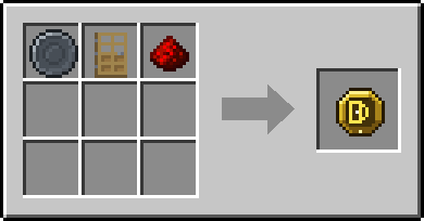Crafting Doorcall: a Blank Rune and Oak Door and Redstone Dust
