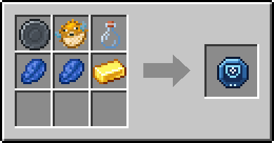Crafting Drown Ward: a Blank Rune and Pufferfish and Glass Bottle