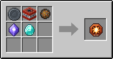 Crafting Explode: a Blank Rune and TNT and Fire Charge, plus a Mana Crystal and a Diamond