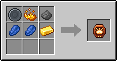 Crafting Flashfire: a Blank Rune and Blaze Powder and Gunpowder, plus 2 Lapis Lazuli and a Gold Ingot