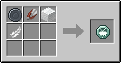 Crafting Fleece: a Blank Rune and Shears, White Wool and Feather