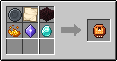 Crafting Fortress Sense: a Blank Rune and Empty Map, Nether Bricks and Blaze Powder, plus a Mana Crystal and a Diamond