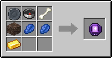 Crafting Grave Bearing: a Blank Rune and Compass, Bone and Soul Sand