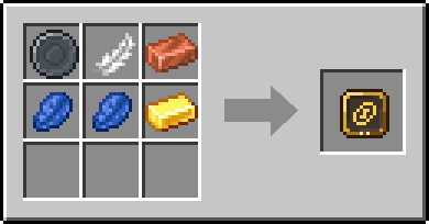 Crafting Gyre Circle: a Blank Rune and Feather and Copper Ingot, plus 2 Lapis Lazuli and a Gold Ingot