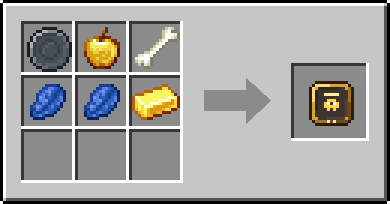 Crafting Hallowed: a Blank Rune and Golden Apple and Bone, plus 2 Lapis Lazuli and a Gold Ingot