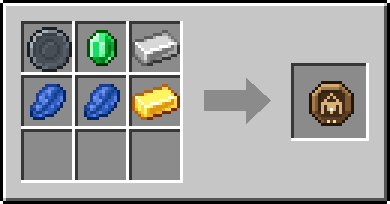 Crafting Hearthguard: a Blank Rune and Emerald and Iron Ingot, plus 2 Lapis Lazuli and a Gold Ingot