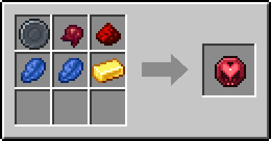Crafting Heartsense: a Blank Rune and Fermented Spider Eye and Redstone Dust