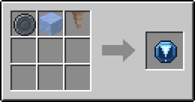 Crafting Icicle: a Blank Rune and Ice and Pointed Dripstone