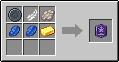 Crafting If Airborne: a Blank Rune and Feather and Phantom Membrane, plus 2 Lapis Lazuli and a Gold Ingot