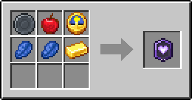 Crafting If Unhurt: a Blank Rune and Apple and Clock, plus 2 Lapis Lazuli and a Gold Ingot