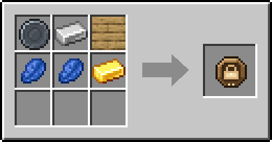 Crafting Keepsafe: a Blank Rune and Iron Ingot and Tripwire Hook, plus 2 Lapis Lazuli and a Gold Ingot