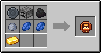 Crafting Kiln Bake: a Blank Rune and Furnace, Coal and Clay Ball, plus 2 Lapis Lazuli and a Gold Ingot