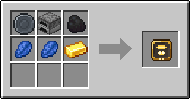Crafting Kilned: a Blank Rune and Furnace and Coal, plus 2 Lapis Lazuli and a Gold Ingot