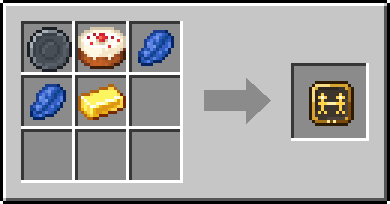 Crafting Kindred: a Blank Rune and Cake, plus 2 Lapis Lazuli and a Gold Ingot