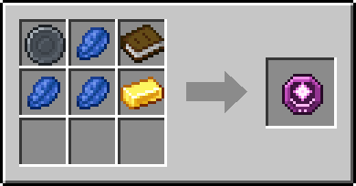 Crafting Lapis Thrift: a Blank Rune and Lapis Lazuli and Book, plus 2 Lapis Lazuli and a Gold Ingot