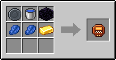 Crafting Lava Seal: a Blank Rune and Water Bucket and Obsidian, plus 2 Lapis Lazuli and a Gold Ingot