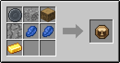 Crafting Leafshade: a Blank Rune and Oak Leaves, Oak Log and Vines, plus 2 Lapis Lazuli and a Gold Ingot