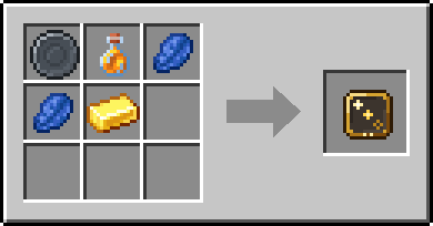 Crafting Linger: a Blank Rune and Honey Bottle, plus 2 Lapis Lazuli and a Gold Ingot