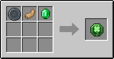 Crafting Luckcharm: a Blank Rune and Rabbit's Foot and Emerald