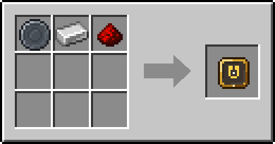 Crafting Magnetic: a Blank Rune and Iron Ingot and Redstone Dust