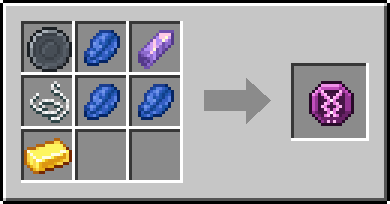 Crafting Manabraid: a Blank Rune and Lapis Lazuli, Amethyst Shard and String, plus 2 Lapis Lazuli and a Gold Ingot