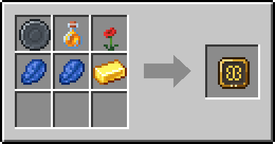 Crafting Mercy Circle: a Blank Rune and Honey Bottle and Poppy, plus 2 Lapis Lazuli and a Gold Ingot