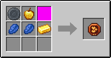 Crafting Morale: a Blank Rune and Golden Apple and White Banner, plus 2 Lapis Lazuli and a Gold Ingot