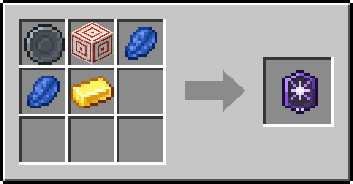 Crafting On Hit: a Blank Rune and Target, plus 2 Lapis Lazuli and a Gold Ingot