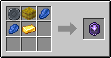 Crafting On Land: a Blank Rune and Hay Bale, plus 2 Lapis Lazuli and a Gold Ingot