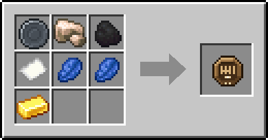 Crafting Ore Tally: a Blank Rune and Raw Iron, Coal and Paper, plus 2 Lapis Lazuli and a Gold Ingot