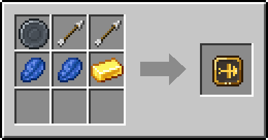 Crafting Pierce: a Blank Rune and 2x Arrow, plus 2 Lapis Lazuli and a Gold Ingot