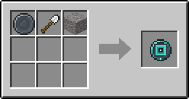 Crafting Pit: a Blank Rune and Iron Shovel and Gravel