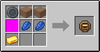 Crafting Pit Floor: a Blank Rune and 2x Packed Mud and Scaffolding, plus 2 Lapis Lazuli and a Gold Ingot